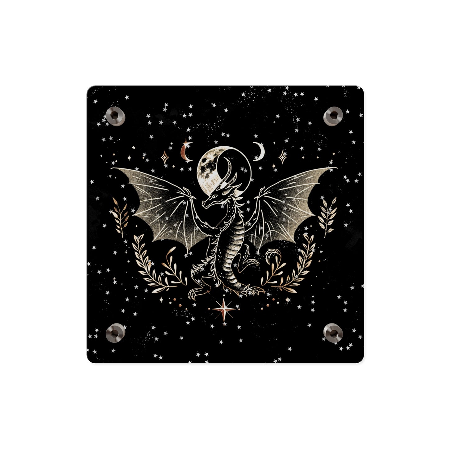 Mystical Dragon Acrylic Wall Art Panel - Celestial Home Decor