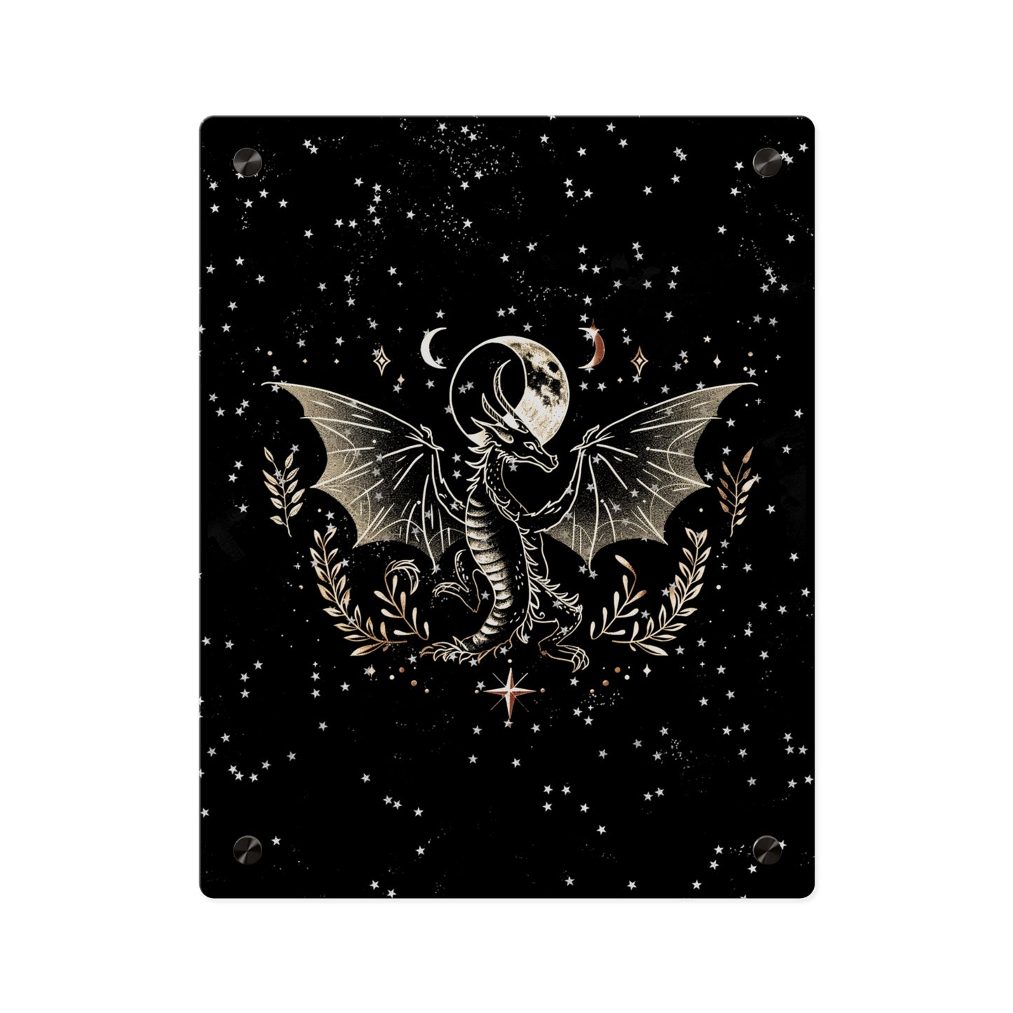 Mystical Dragon Acrylic Wall Art Panel - Celestial Home Decor