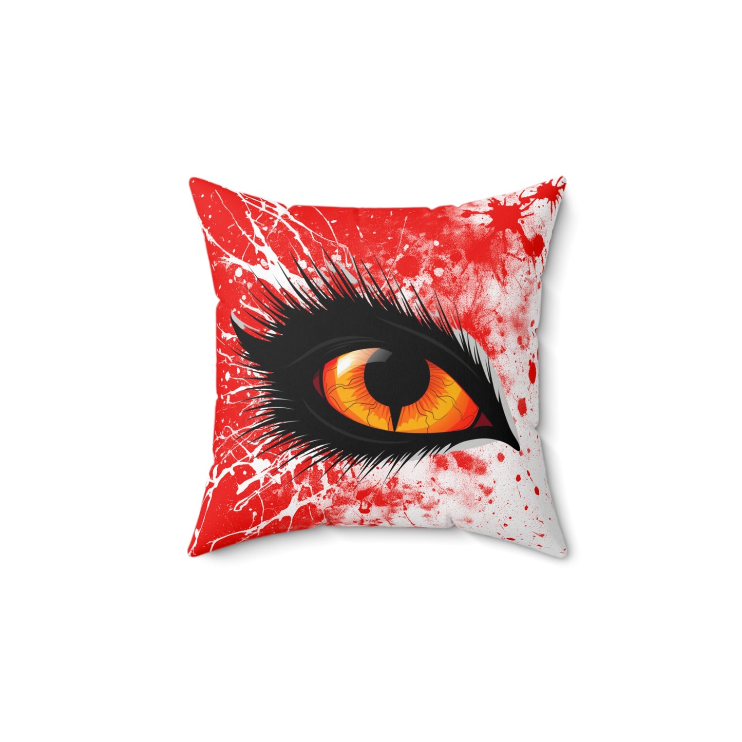 Halloween Theme Spun Polyester Square Pillow, One Eyeball Monster Halloween Decor, Accent for Any Room, Halloween and Monster Lovers