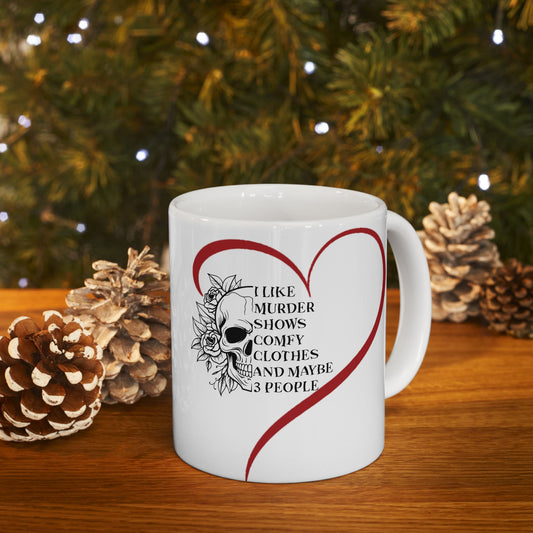 Gothic Theme Ceramic Mug, (11oz, 15oz), Skeleton Humor Quote, Coffee, Tea, Hot Chocolate Lovers, Great Gift Idea for Any Occasion for Anyone