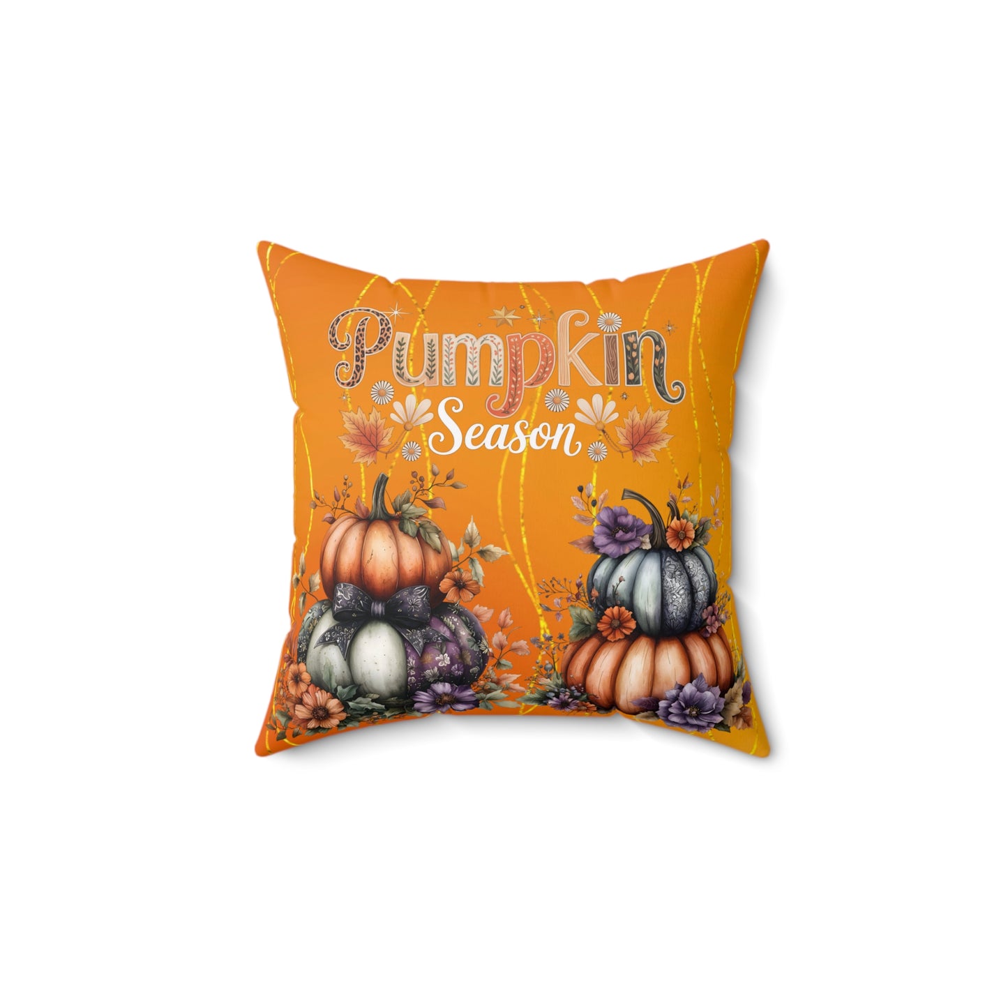 Autumn Vibes Pumpkin Season Pillow, Cozy Home Decor, Fall Accent Cushion, Thanksgiving Gift, Harvest Decor