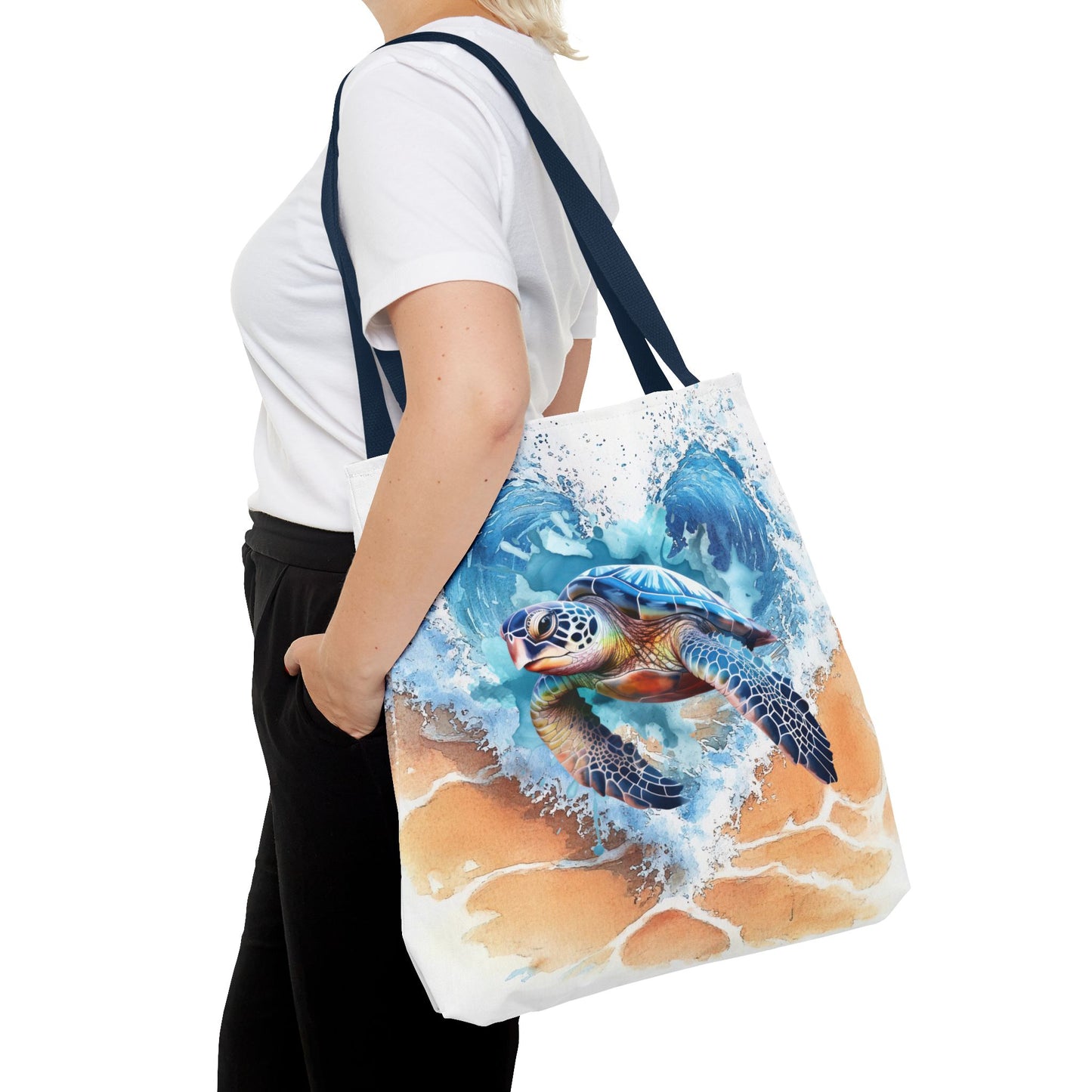 Ocean Turtle Tote Bag - Eco-Friendly, Beach Vibes, Summer Gift, Sea Life Accessory, Environmental Awareness