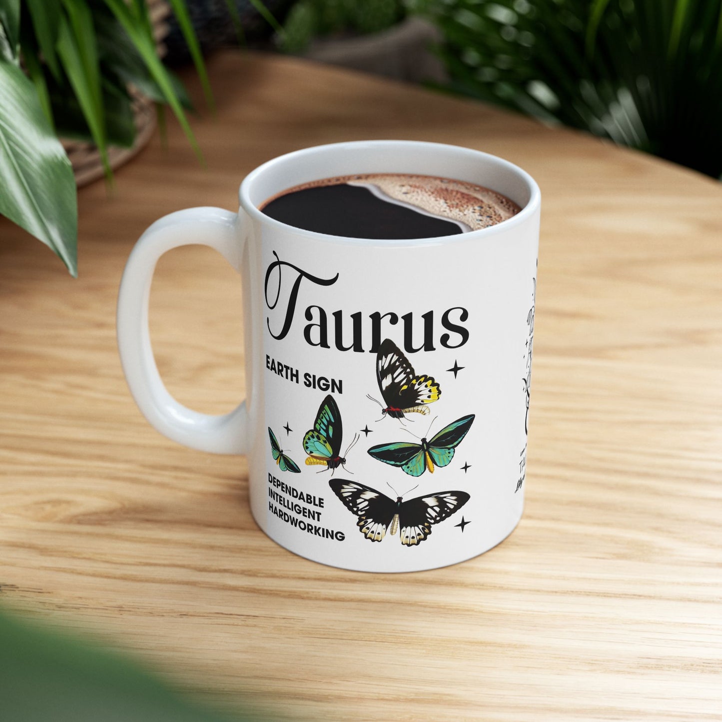 Taurus Zodiac Ceramic Mug - 11oz & 15oz - Astrology Gift for Taurus