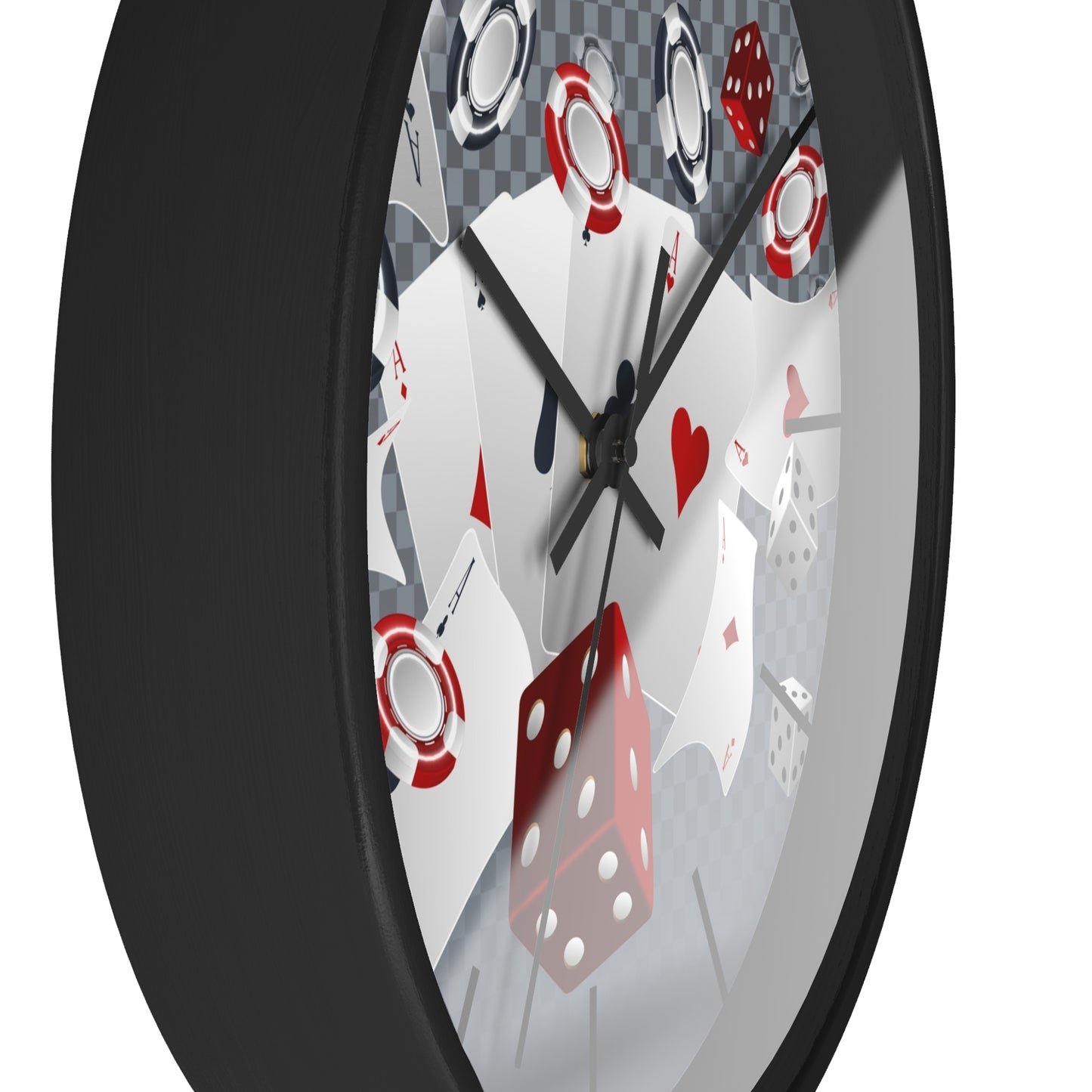 Poker Wall Clock - Game Room Man Cave Decor Gift