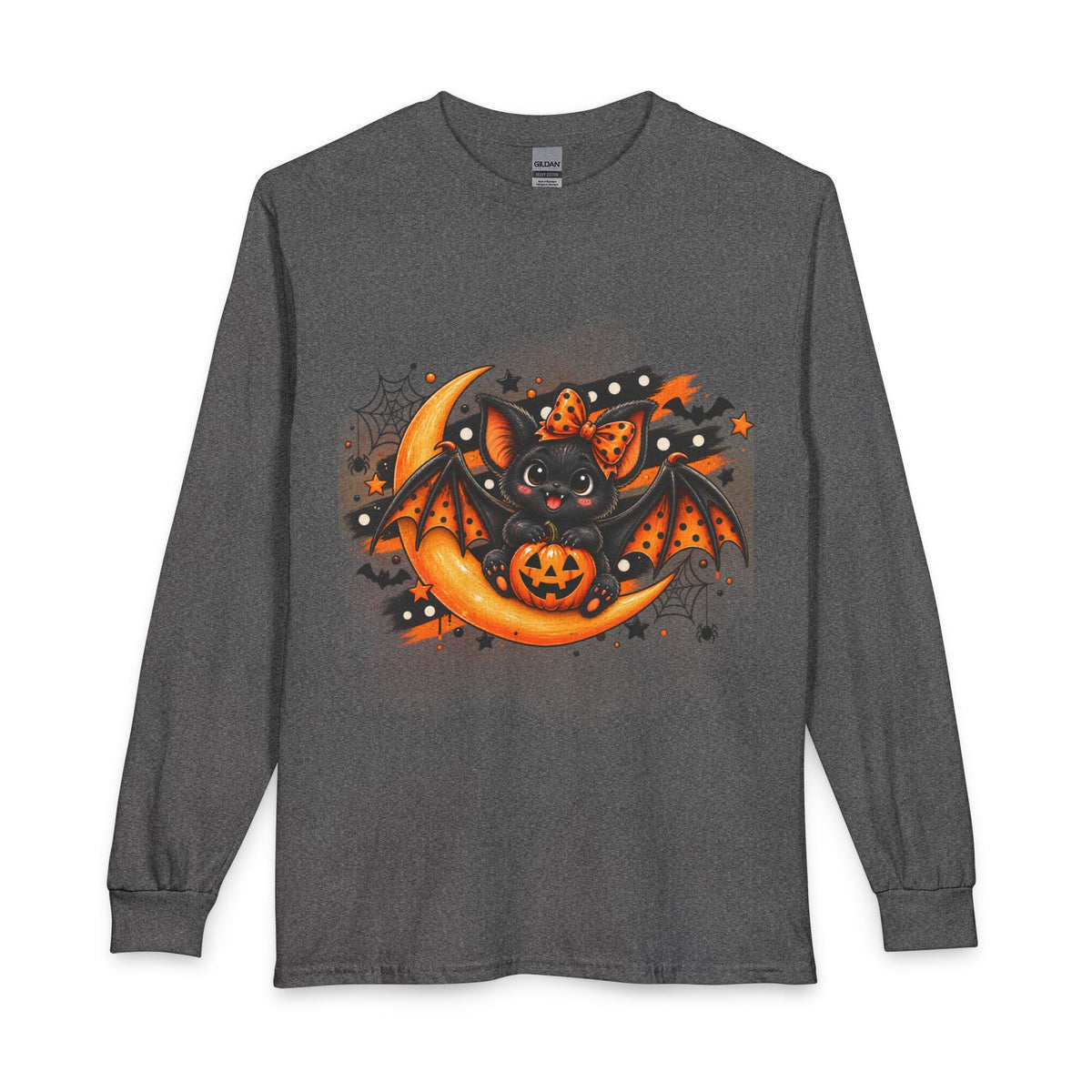 Halloween Bat and Jack-O'-Lantern Long Sleeve T-Shirt