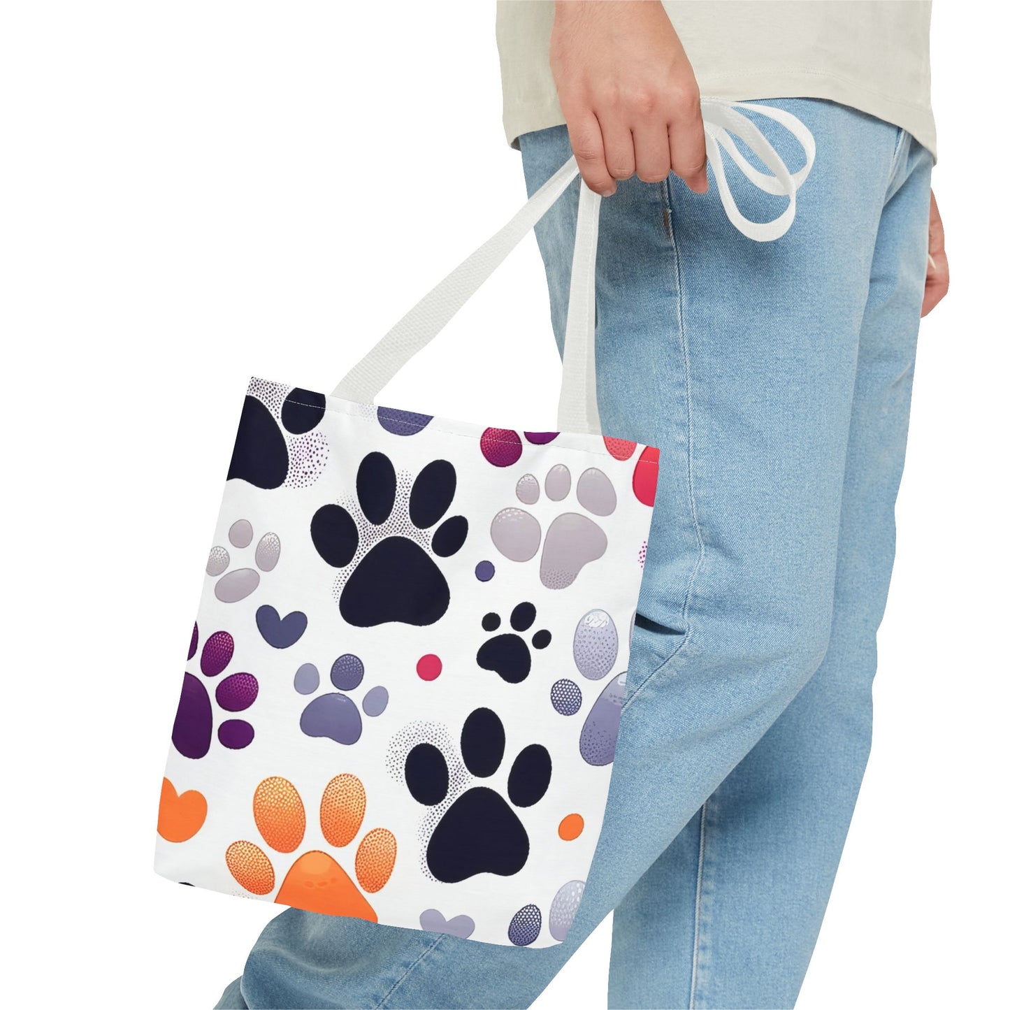 Paw Print FashionableTote Bag (AOP), Stylish, Animal Lovers, Pet Lovers, Great Gift Idea for Birthdays, Holidays or Any Occasion for Anyone