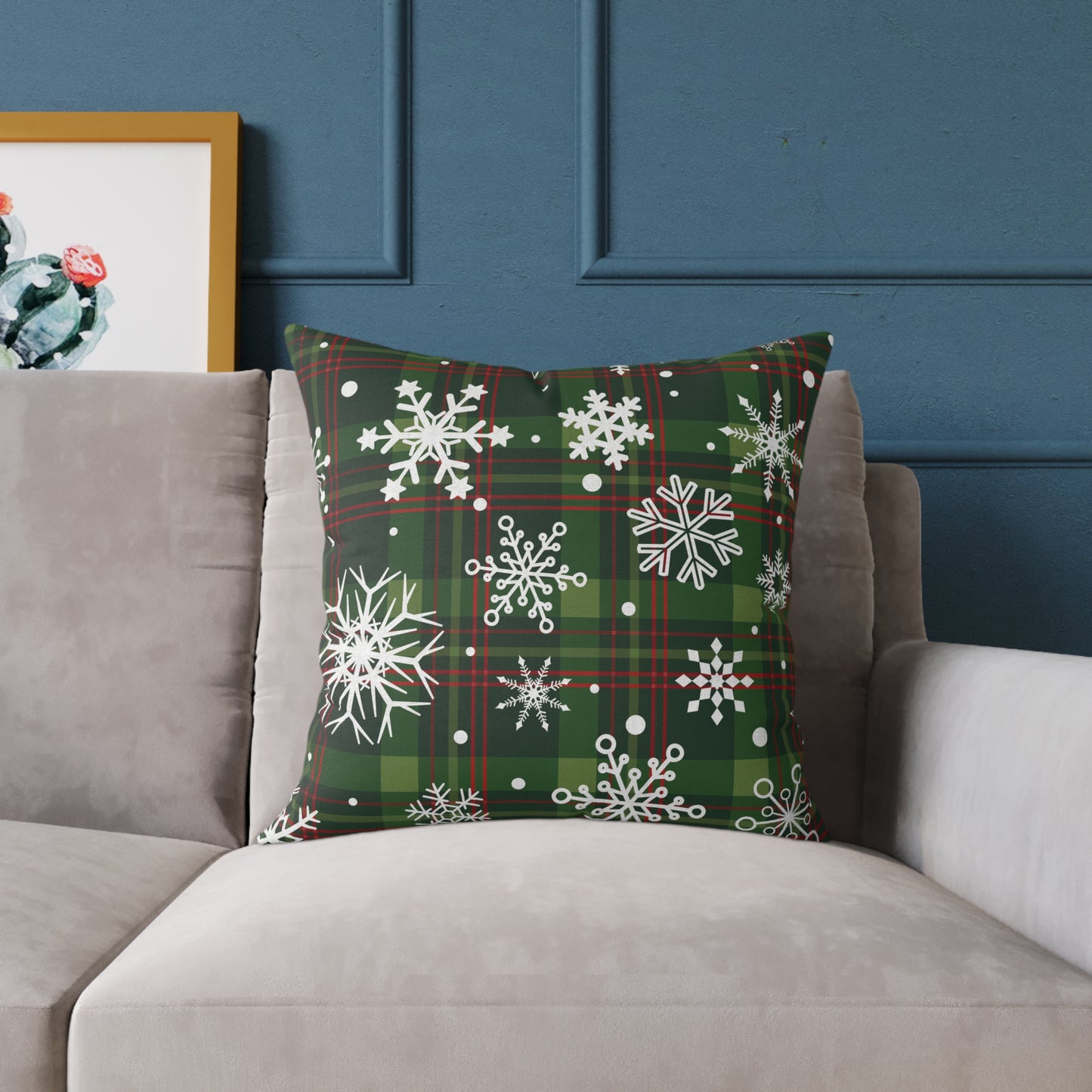 Holiday Humor Square Poly Canvas Pillow, Beautiful Two-Sided Holiday Decor, Holiday Accent for Home or Office, Accent for Any Room