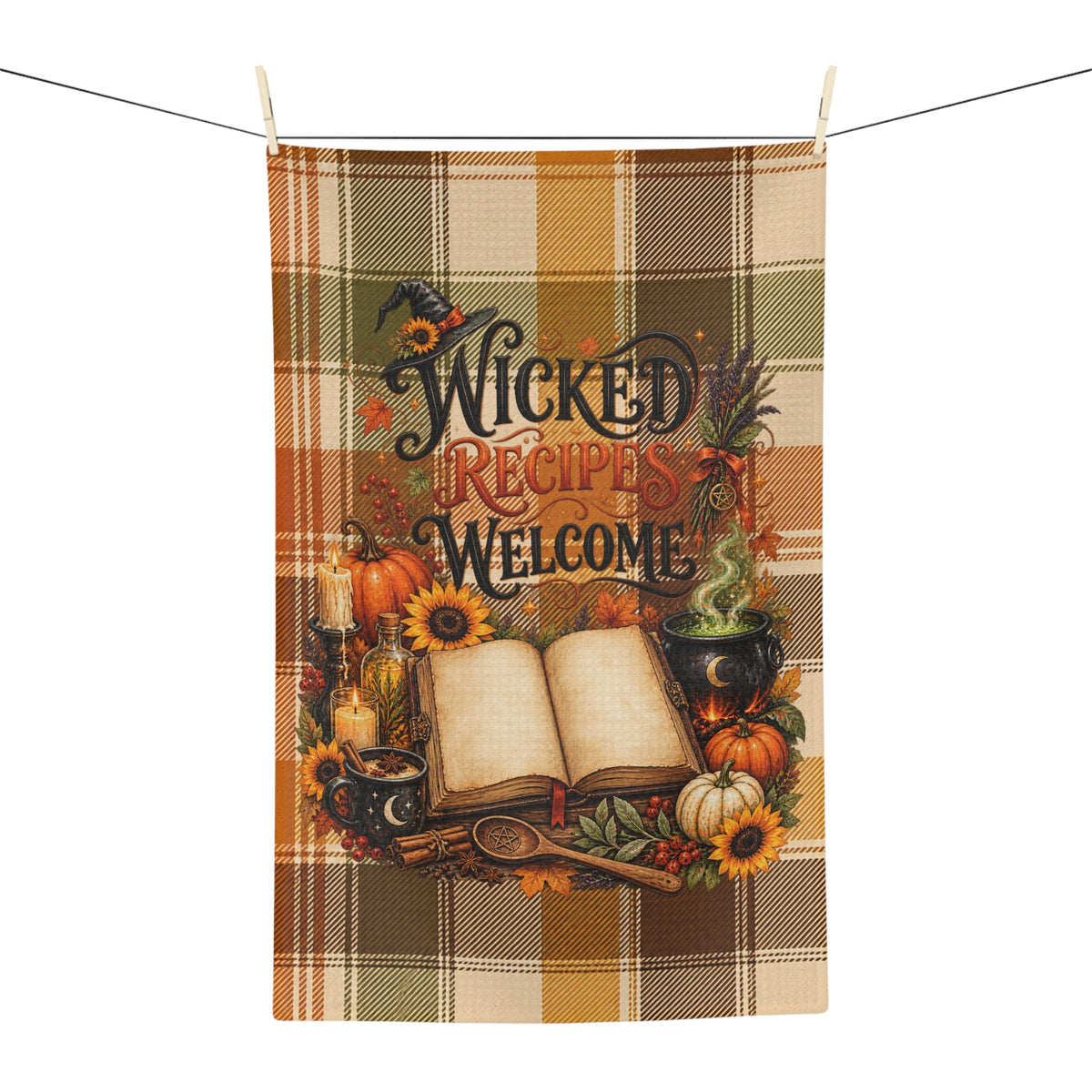Wicked Recipe Welcome Microfiber Tea Towel