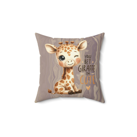 Cute Giraffe Pillow, Adorable Cushion for Nursery, Kids Room Decor, Baby Shower Gift, Playroom Accent