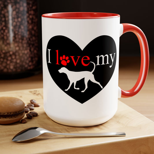 Pet Theme Two-Tone Coffee Mugs, 15oz, Animal Lovers, Pet Lovers Quote, Pet Lovers, Coffee, Tea, Hot Chocolate Lovers, Gift Idea for Any Occasion