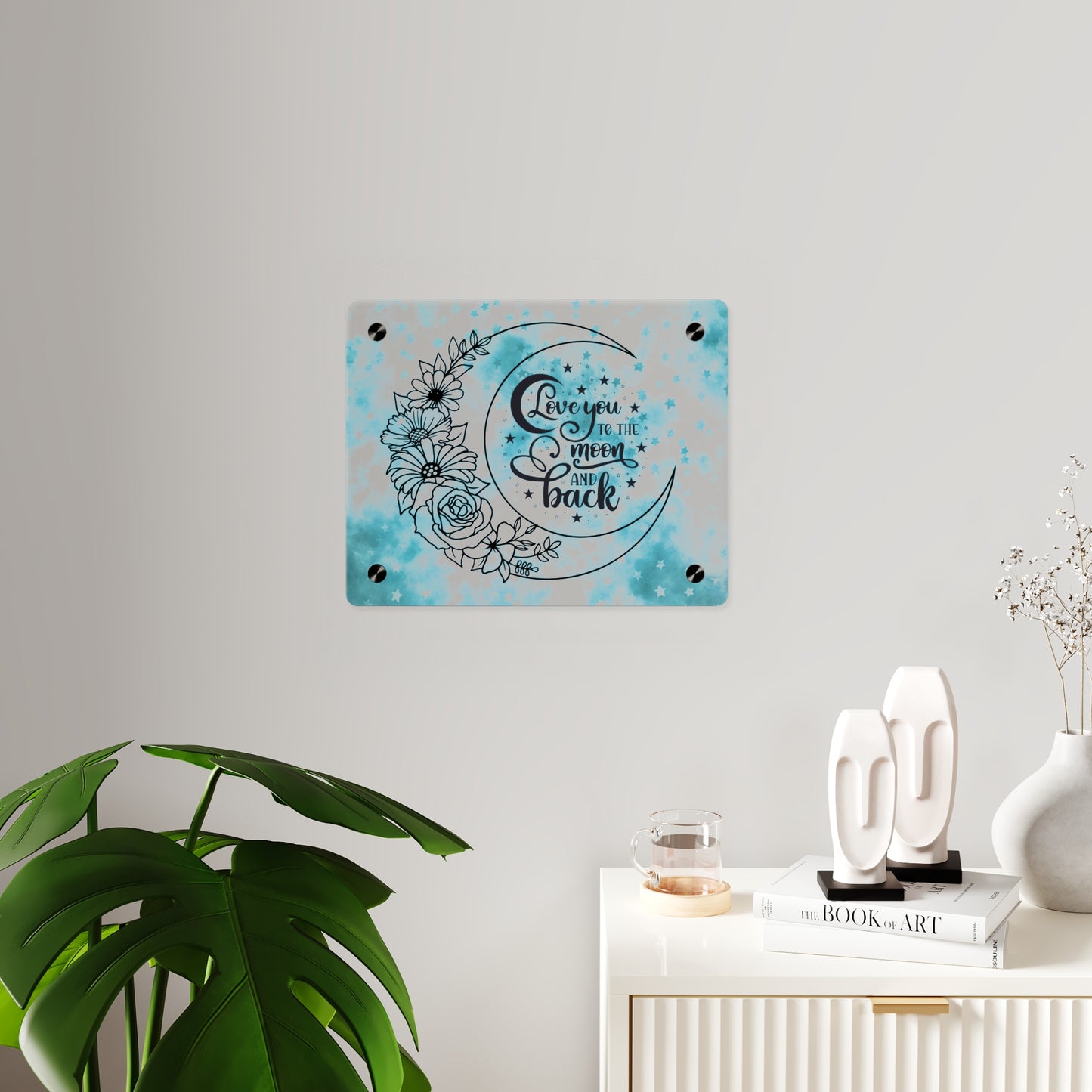 Starry Love You To The Moon And Back Acrylic Wall Art Panel, Beautiful Decor for Any Room, Accent for Any Room, Great Gift Idea for Any Occasion