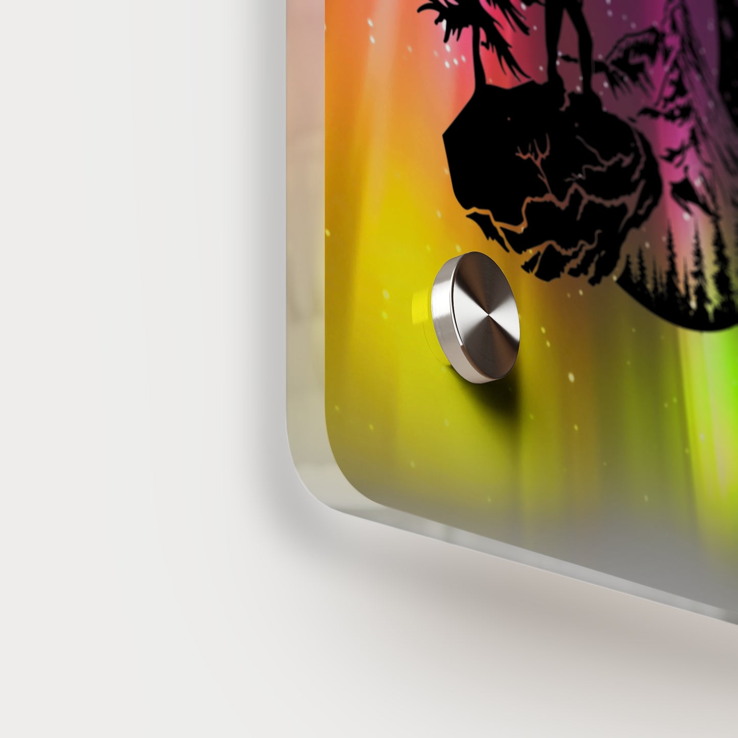 Acrylic Wall Art Panel - Inspirational Quote 'I Decide My Vibe' Hiking Scene