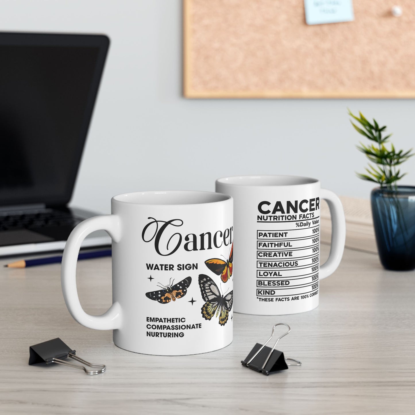 Cancer Zodiac Ceramic Mug – Empowering Design for Zodiac Lovers