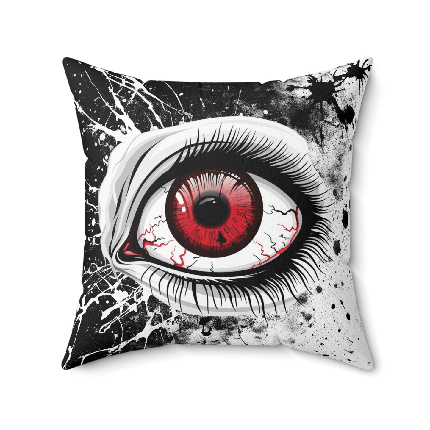 Halloween Theme Spun Polyester Square Pillow, One Monster Eyeball Halloween Decor, Accent for Any Room, Halloween and Monster Lovers
