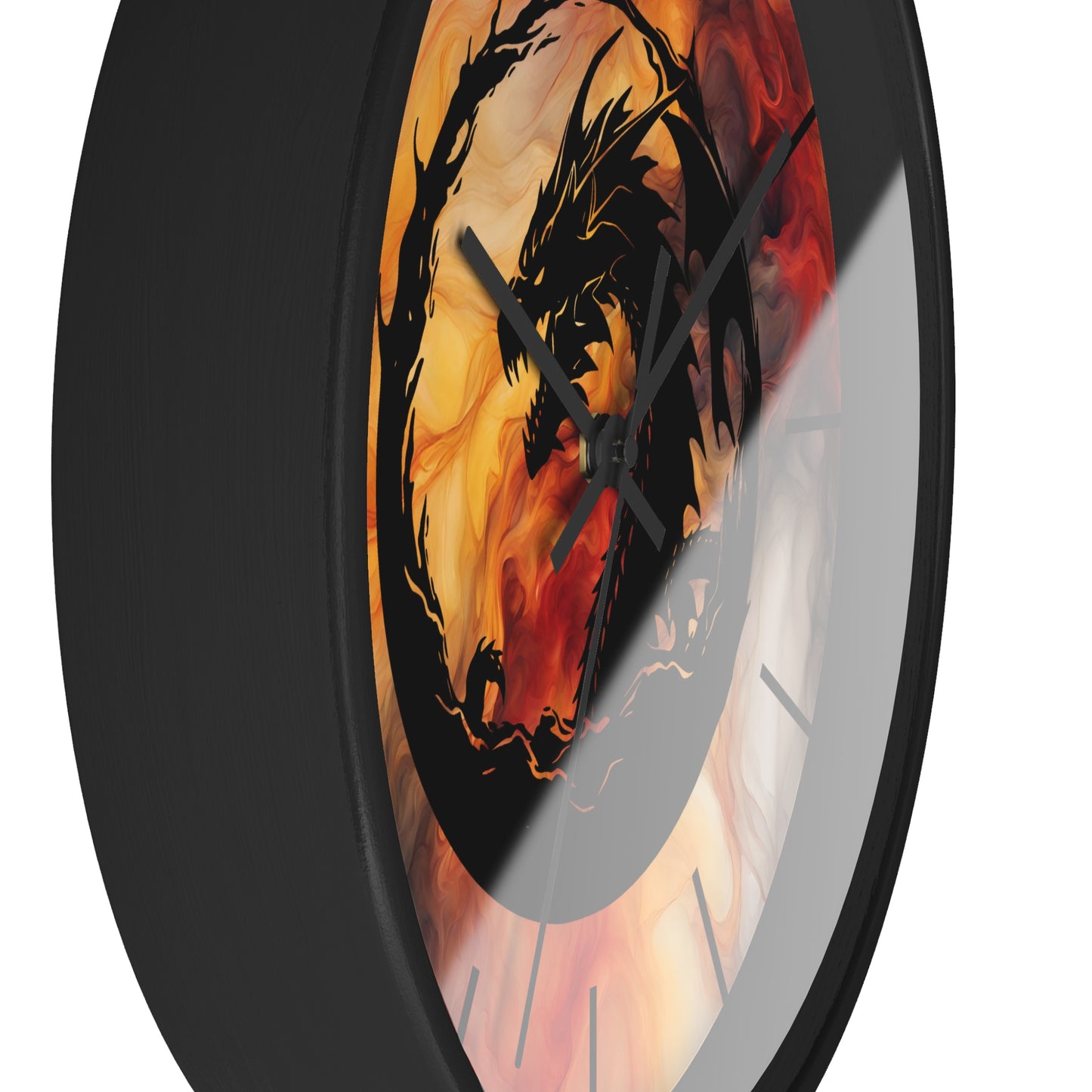 Dragon Smoky Wall Clock - Mystical Home Office Decor Gift