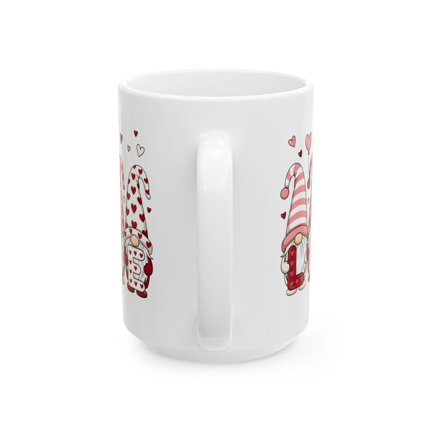 Valentine Gnome Mug (11oz, 15oz) — XOXO Heart Coffee Cup