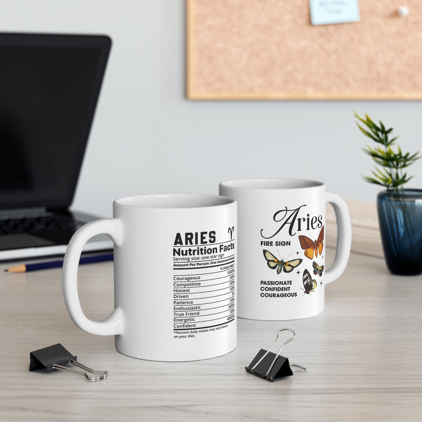 Zodiac Aries Ceramic Coffee Mug (11oz, 15oz) - Astrology Gift for Star Sign Lovers