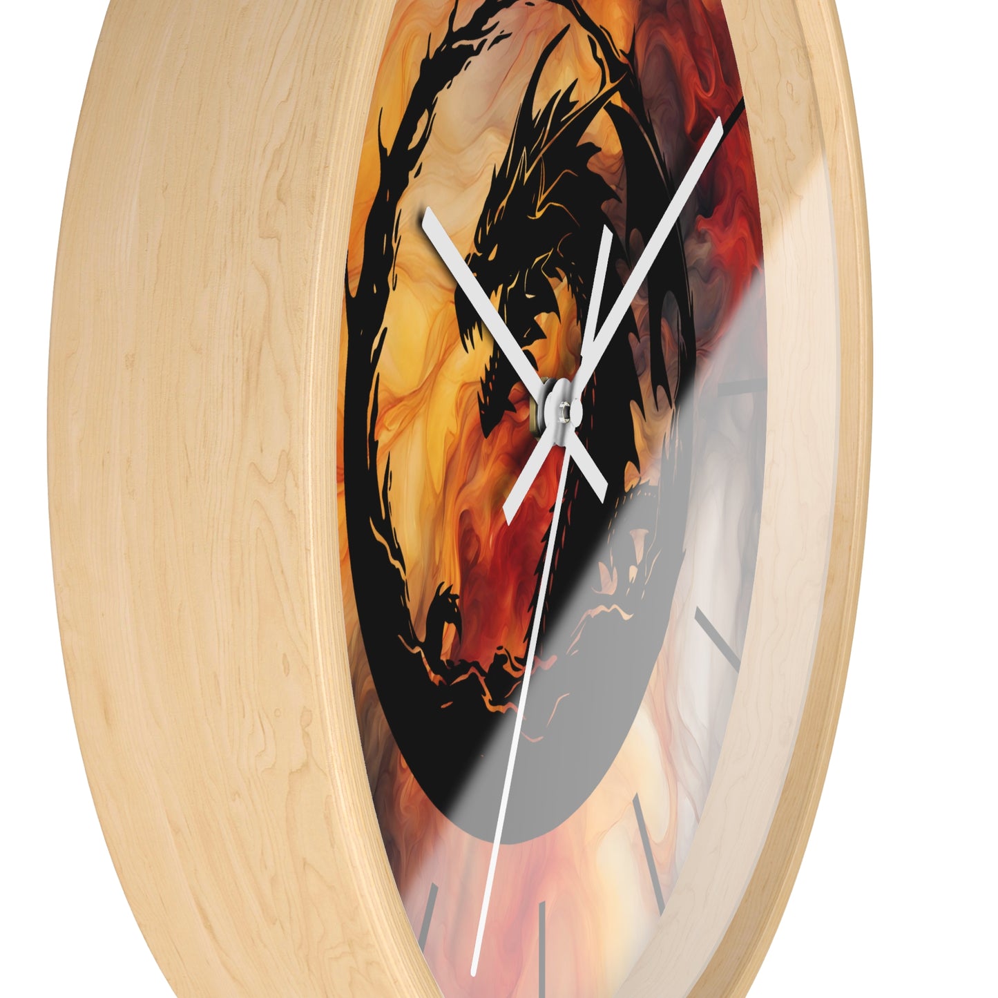 Dragon Smoky Wall Clock - Mystical Home Office Decor Gift