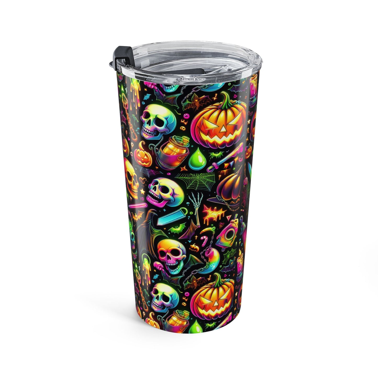 Halloween Skull Tumbler 20oz - Colorful Party Cup Gift