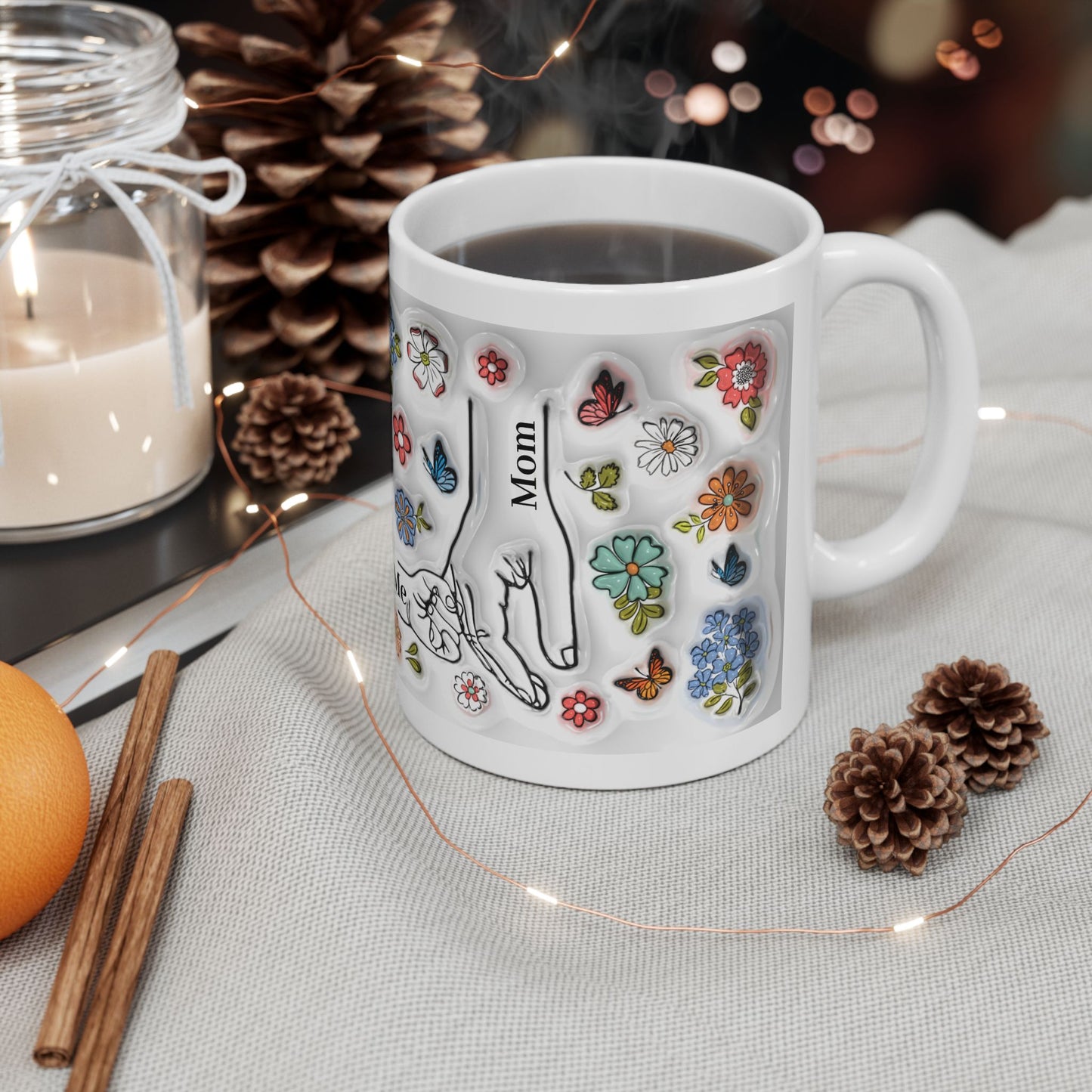 Floral Ceramic Mug for Mom - 11oz & 15oz