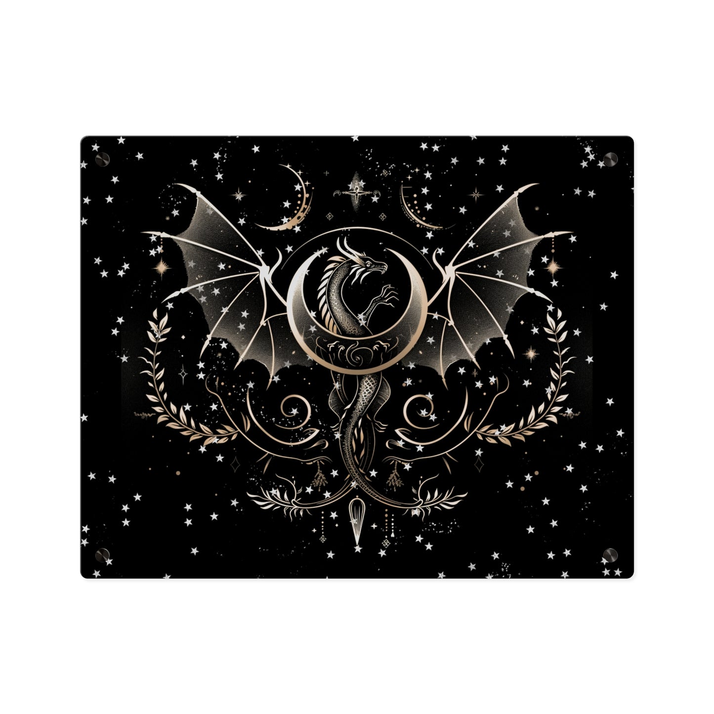Mystical Dragon Acrylic Wall Art Panels - Celestial Decor for Fantasy Lovers