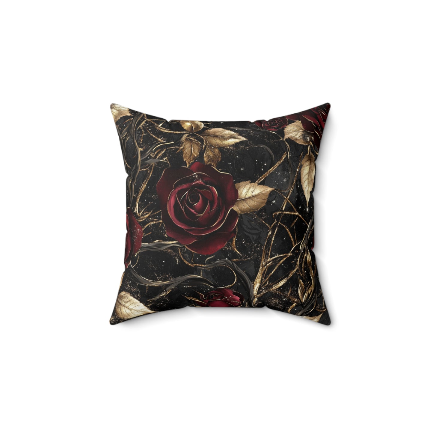 Elegant Gothic Floral Pillow, Decorative Cushion, Home Decor, Gift for Her, Living Room Styling, Halloween Decor, Valentine's Day Decoration