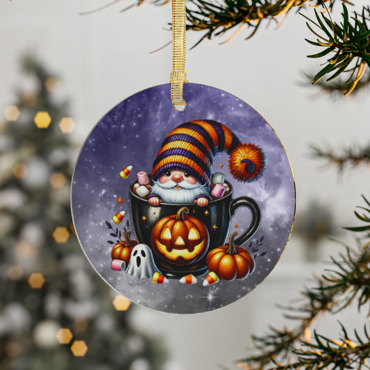 Halloween Gnome Acrylic Holiday Ornament - Festive Decor