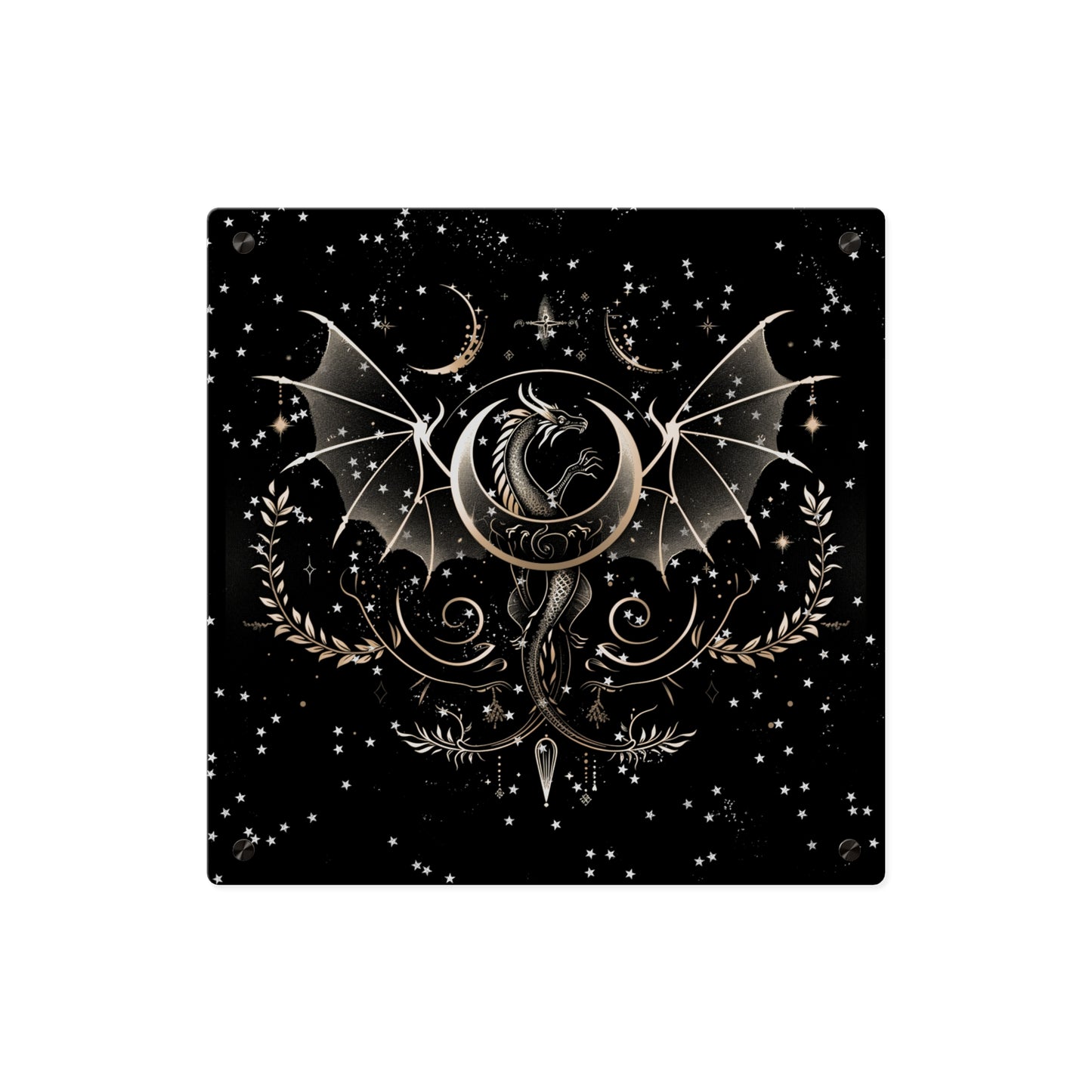 Mystical Dragon Acrylic Wall Art Panels - Celestial Decor for Fantasy Lovers