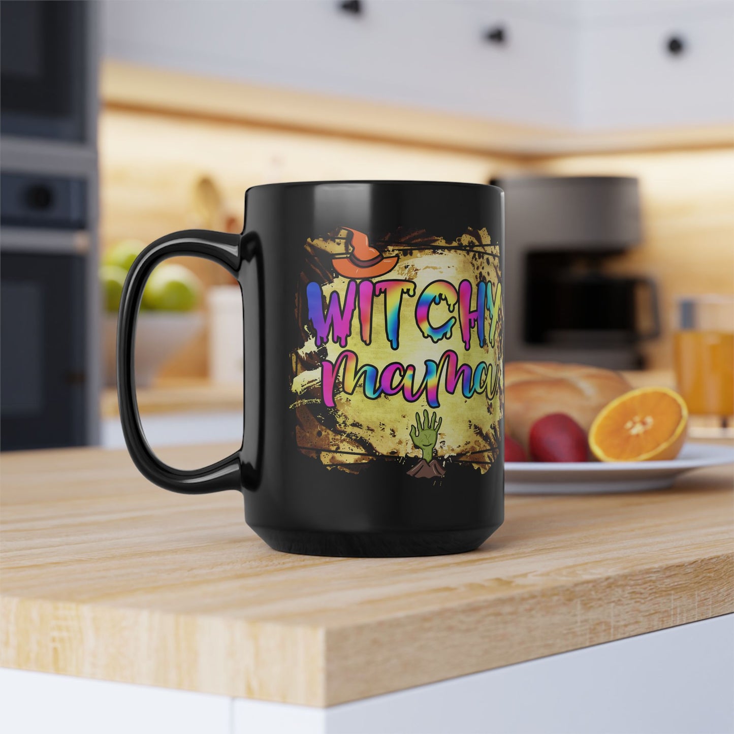 Witchy Mama Mug, Magical Coffee Cup for Moms, Halloween Gift, Boho Style Drinkware, Fun Witchy Mug