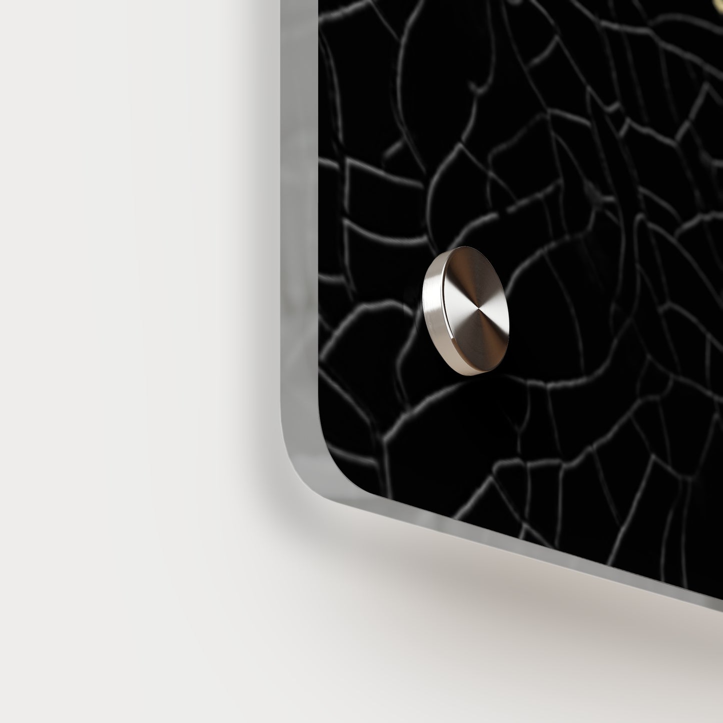 Acrylic Wall Art Panel- 'A Little Sunshine, A Little Savage' Design with Sunflowers