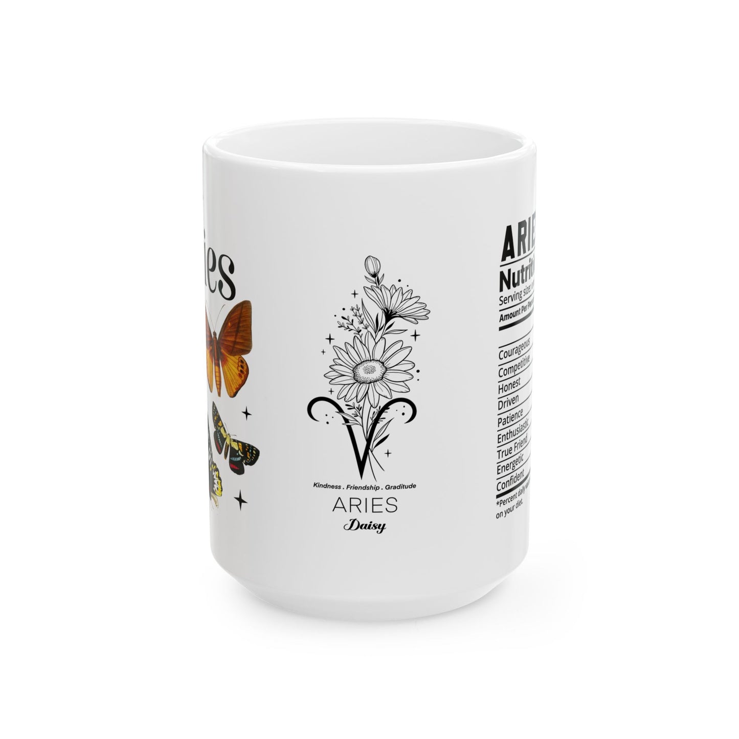 Zodiac Aries Ceramic Coffee Mug (11oz, 15oz) - Astrology Gift for Star Sign Lovers