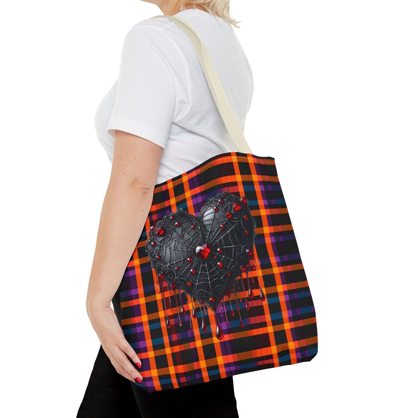 Fashionable Halloween Theme Tote Bag (AOP), Fun Stylish for Everyday or Occasion, Perfect for Halloween Lovers, Gift Idea for Anyone