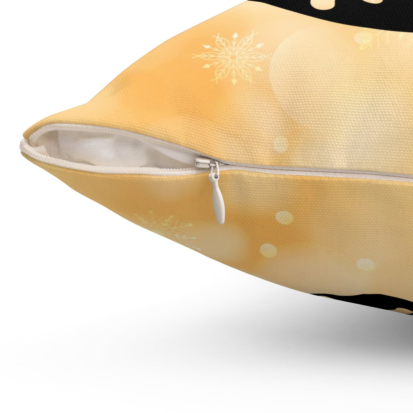 Pet Cat Christmas Theme Spun Polyester Square Pillow, Animal Lovers, CatLover's Christmas Decor, Christmas Quote Cat Accent for Home or Office