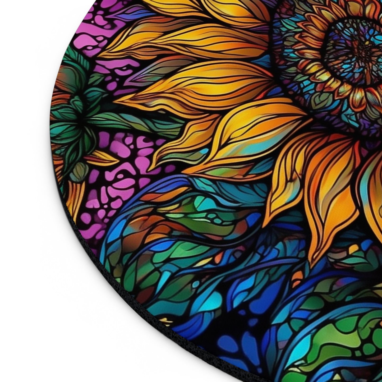 Vibrant Sunflower Desk Mouse Pad - Colorful Art Essential for Home & Office