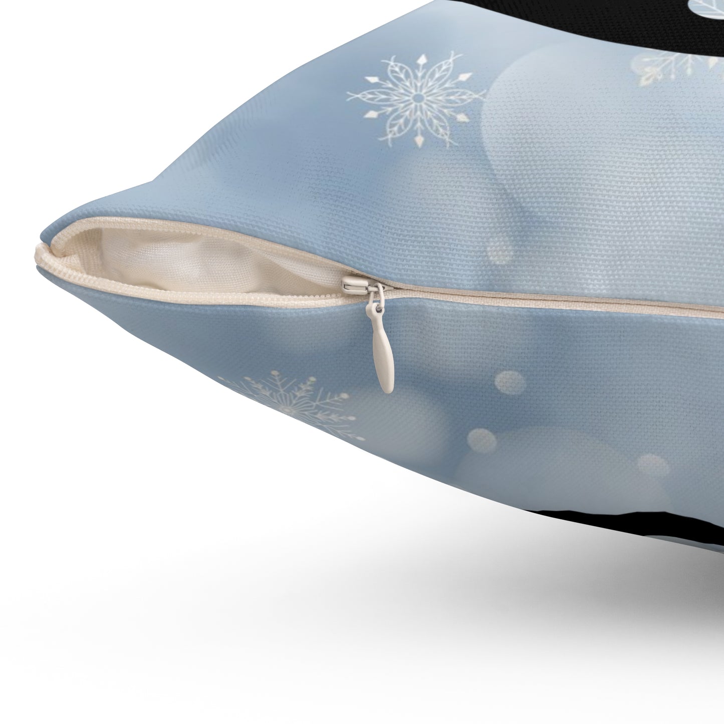 Pet Christmas Theme Spun Polyester Square Pillow, Pet Christmas Quote, Pet Dog Lover's Holiday Decor for Home or Office, Pet Holiday Accent