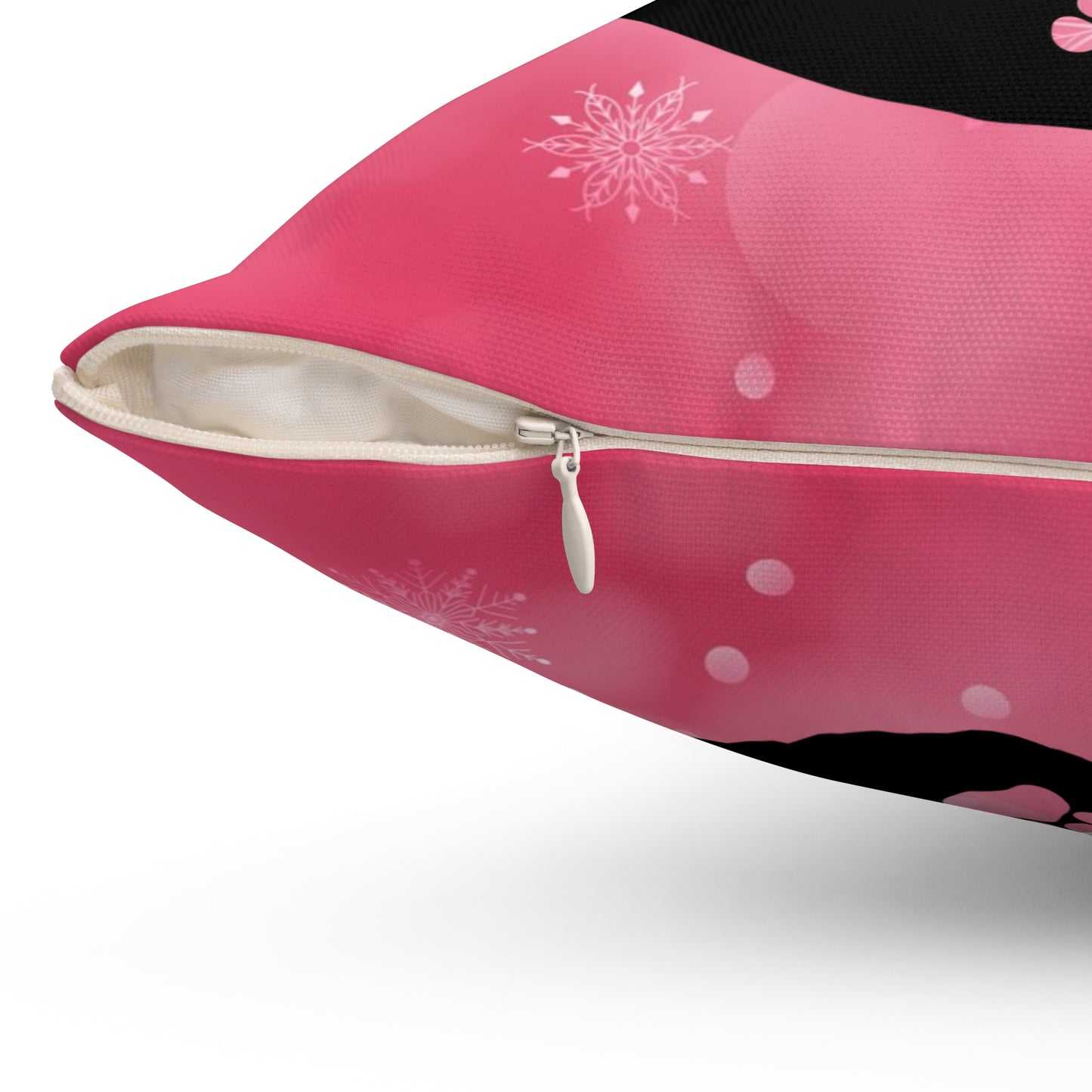 Pet Dog Holiday Theme Spun Polyester Square Pillow, Animal Lovers, Pet Dog Lover's Holiday Decor, Pet Holiday Quote, Decor for Home or Office