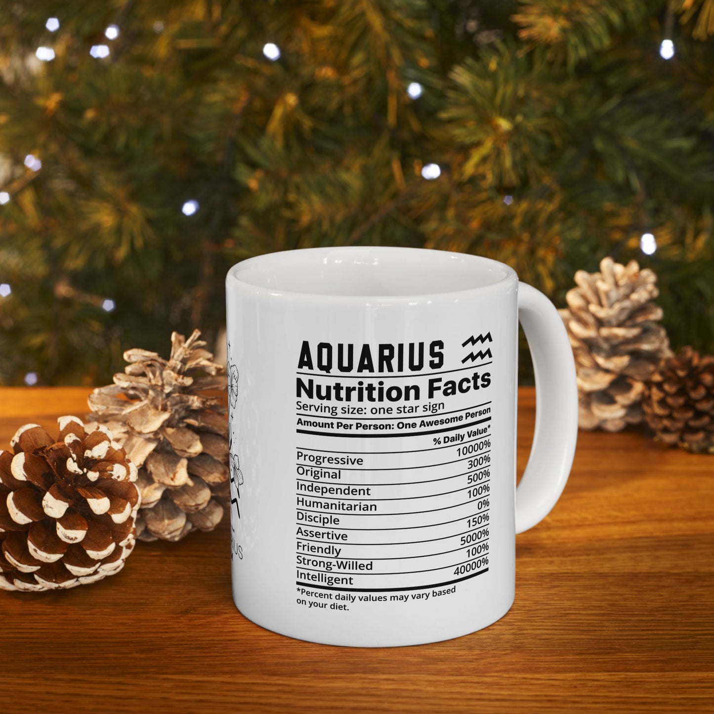 Zodiac Aquarius Ceramic Mug (11oz & 15oz) - Astrology Gift for Star Sign Lovers