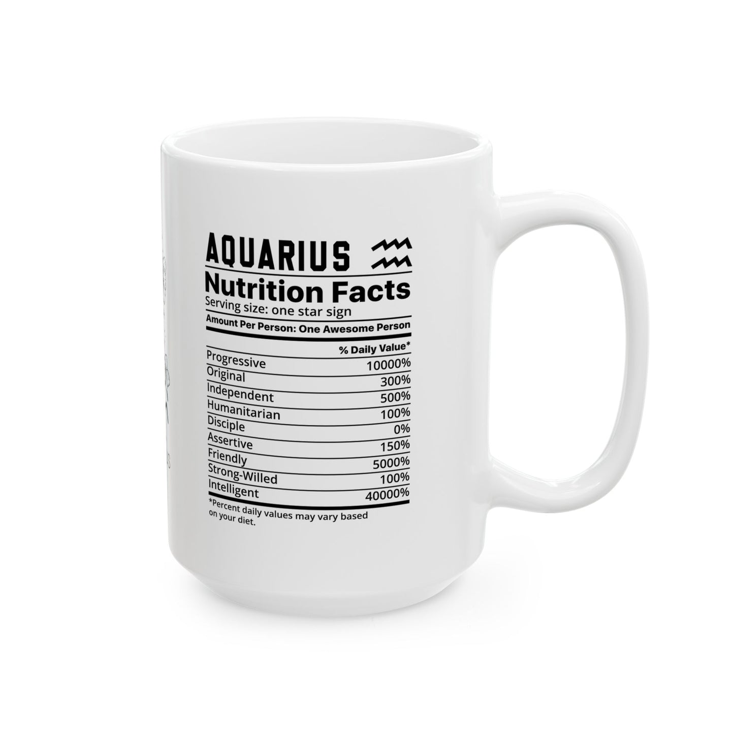 Zodiac Aquarius Ceramic Mug (11oz & 15oz) - Astrology Gift for Star Sign Lovers