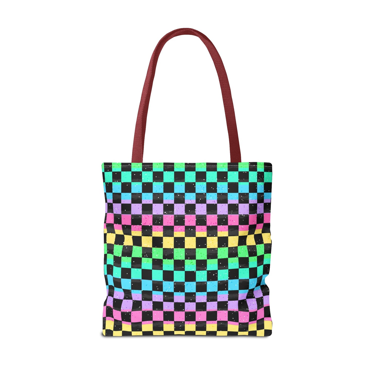 Colorful Checkerboard Tote Bag - Vibrant Reusable Shopping Bag, Eco-Friendly Gift, Summer Beach Accessory, Fashionable Everyday Tote