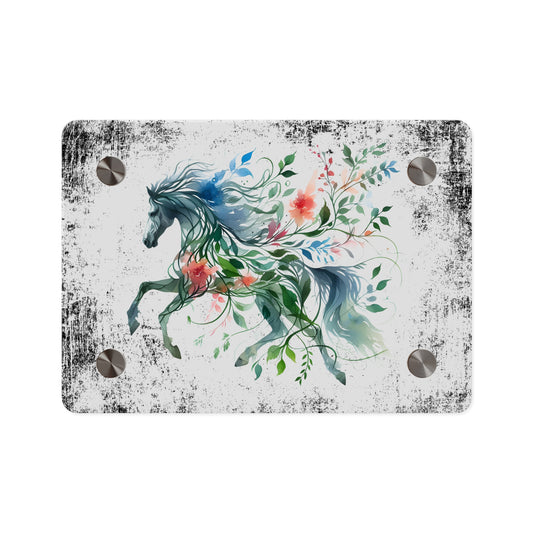 Whimsical Horse Acrylic Wall Art Panel – Nature-Inspired Home Decor