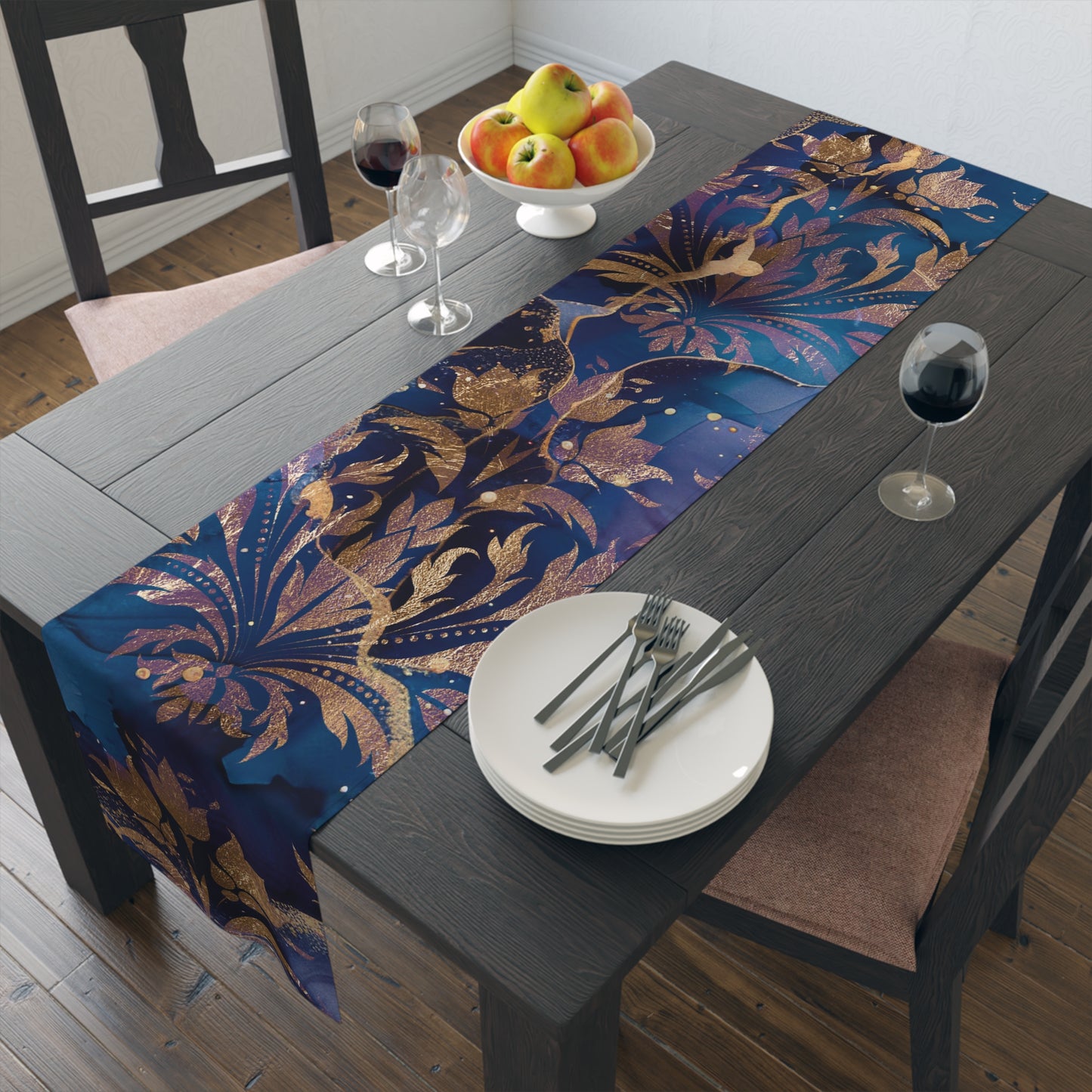 Elegant Floral Table Runner for Events, Dining, Parties, Home Decor, Weddings, Holiday Gatherings