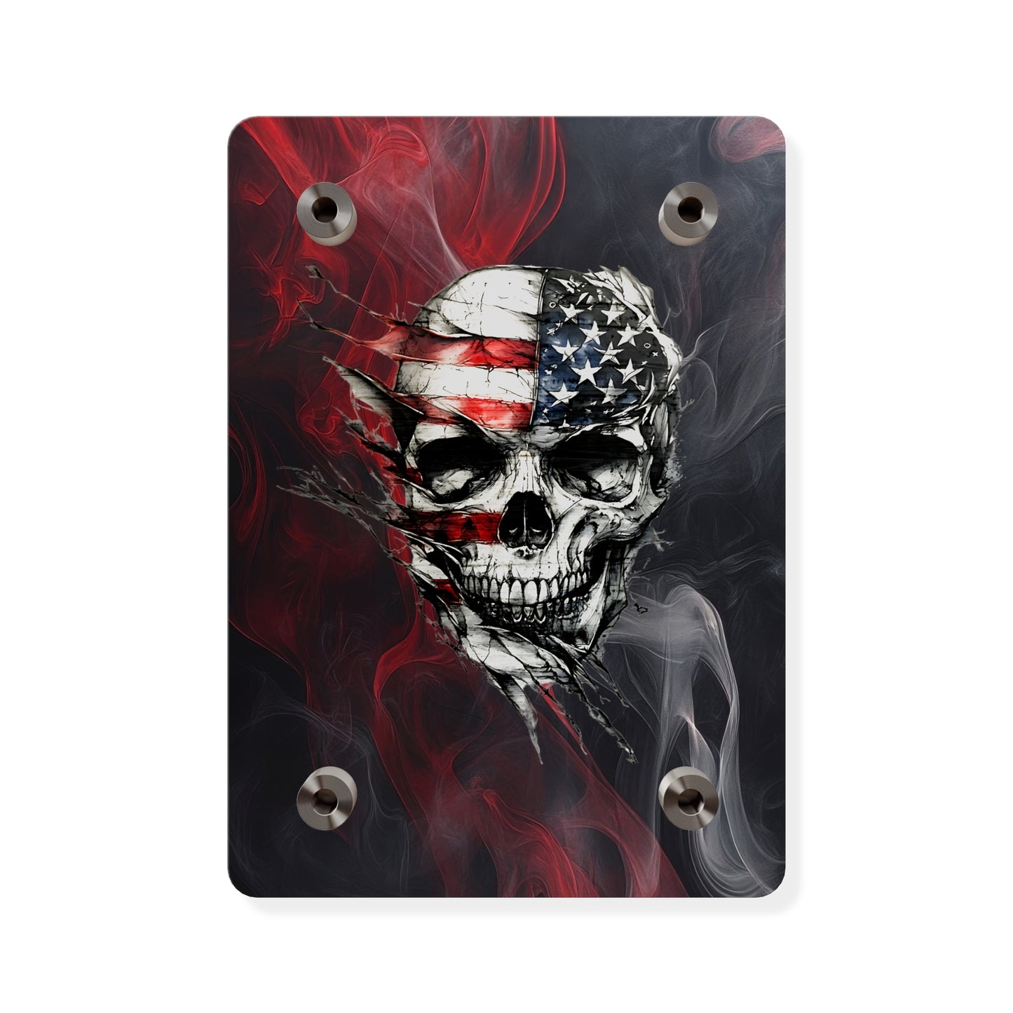 American Skull Acrylic Wall Art Panels - Edgy Decor for Rebels & Patriotic Souls