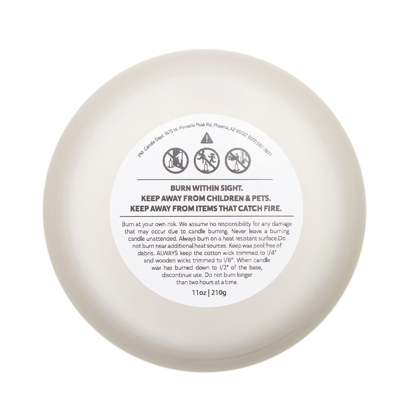 Vanilla Frosted Glass Candle – 11oz Scented Soy Candle with Wooden Lid