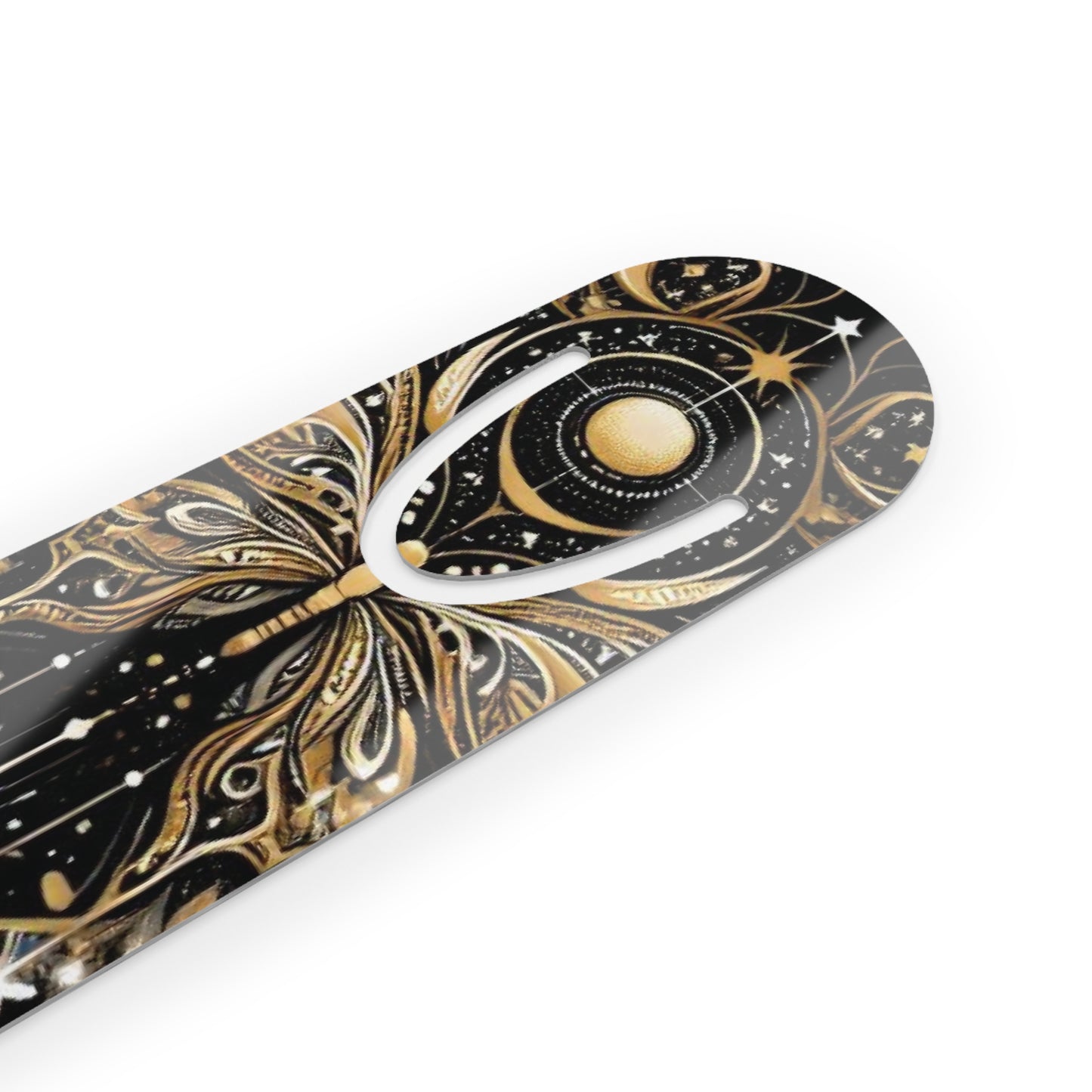 Gilded Galaxy Bookmark, Celestial Design, Reading Accessory, Gift for Book Lovers, Unique Experience