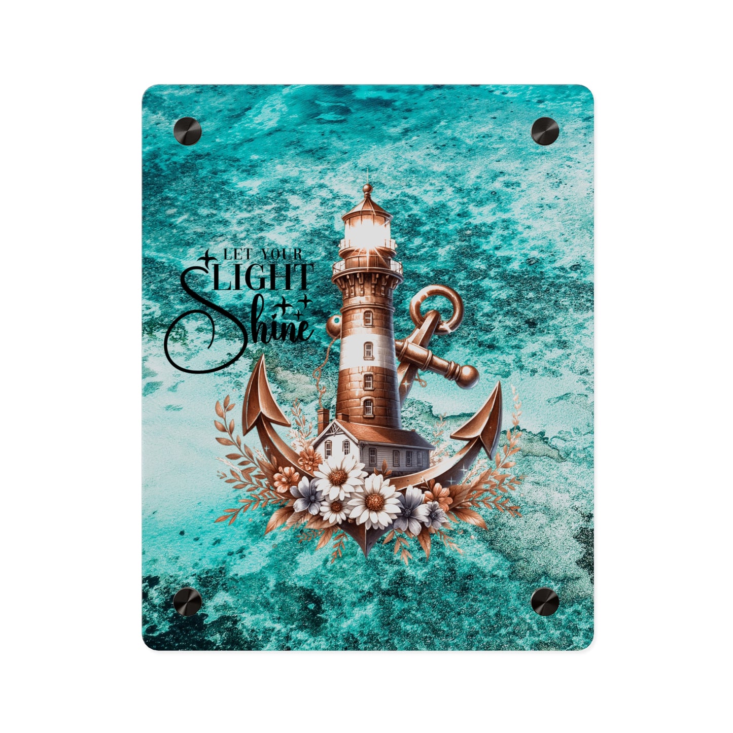 Nautical Acrylic Wall Art Panel - "Let Your Light Shine" Home Decor