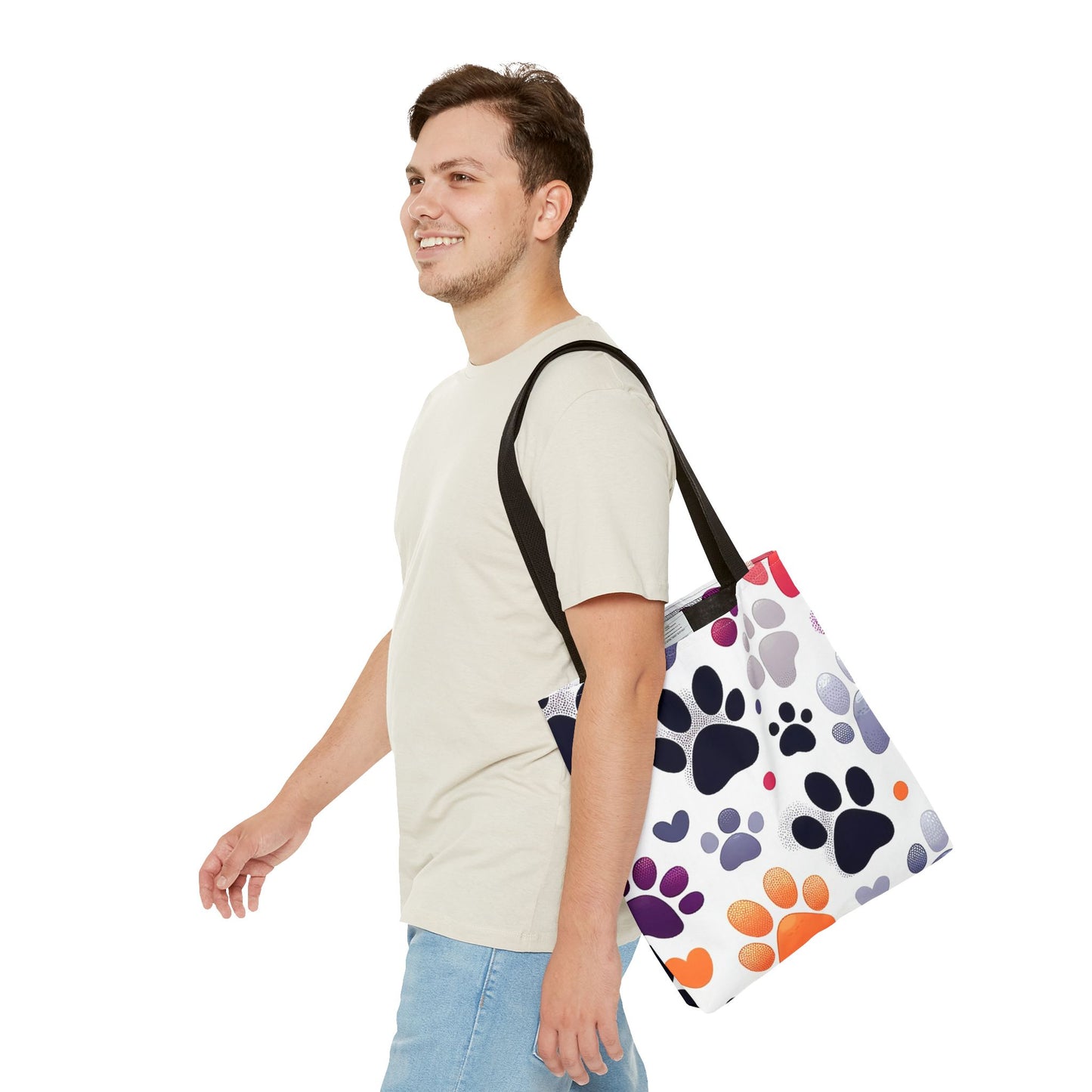 Paw Print FashionableTote Bag (AOP), Stylish, Animal Lovers, Pet Lovers, Great Gift Idea for Birthdays, Holidays or Any Occasion for Anyone