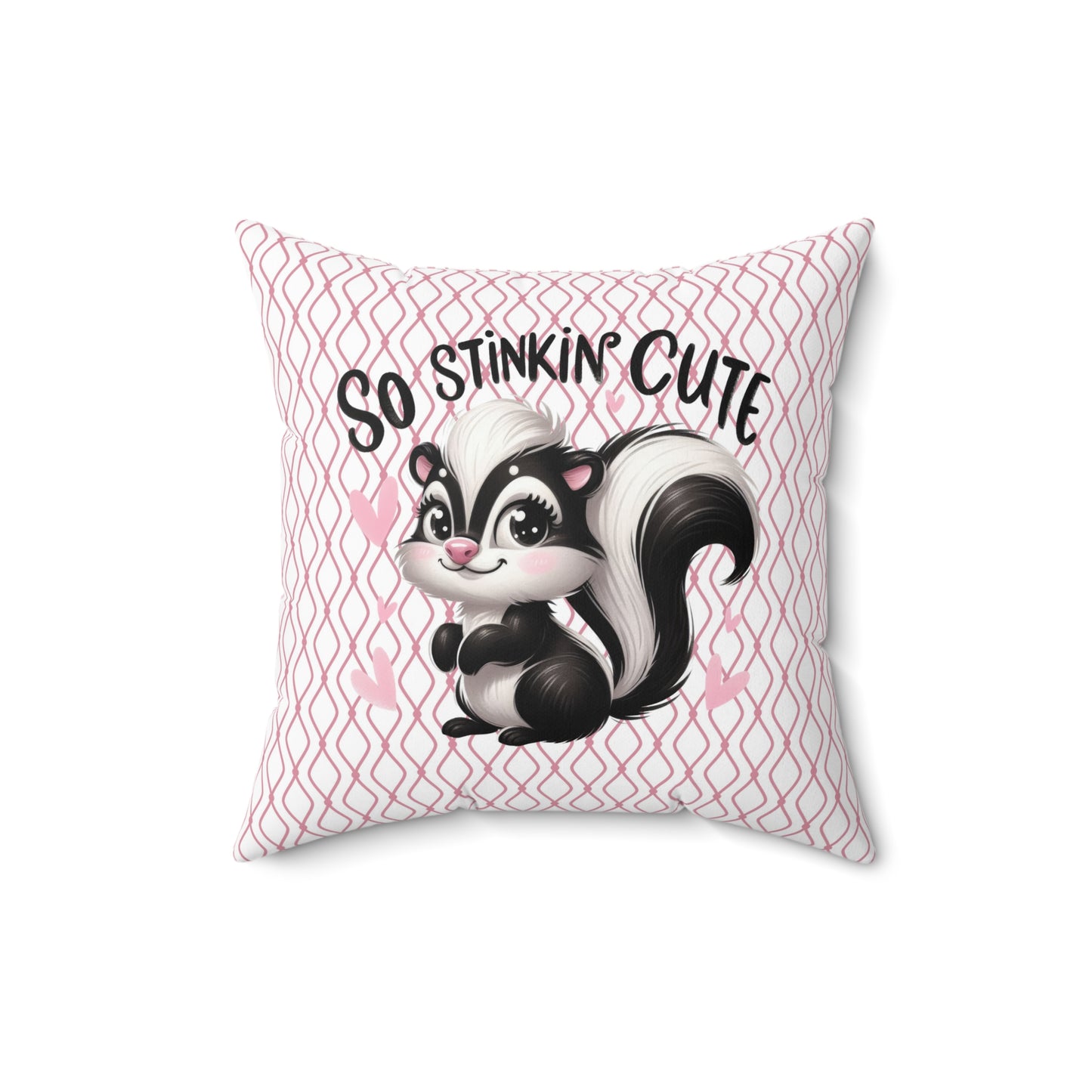 So Stinkin' Cute Skunk Pillow | Decorative Throw Pillow, Cute Home Decor, Kids Room Accessory, Gift for Animal Lovers, Nursery Decoration