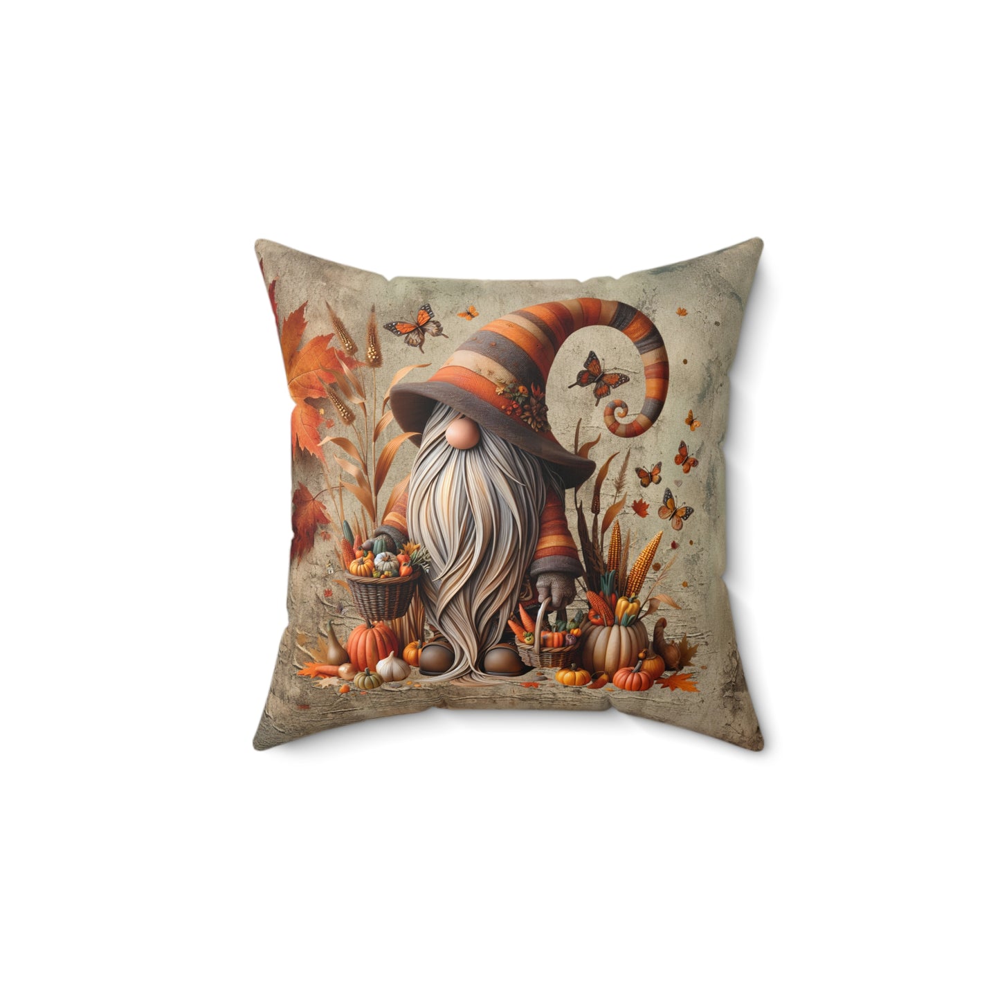 Autumn Gnome Pillow, Cozy Home Decor, Fall Cushion, Harvest Gift, Seasonal Accent Pillow, Thanksgiving Decor, Gnome Design