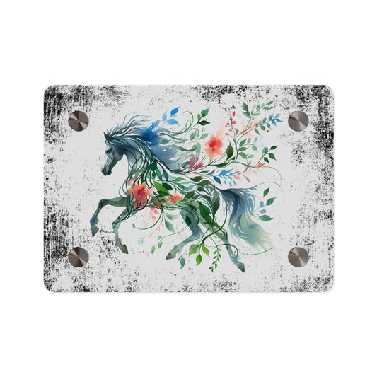 Whimsical Horse Acrylic Wall Art Panel – Nature-Inspired Home Decor