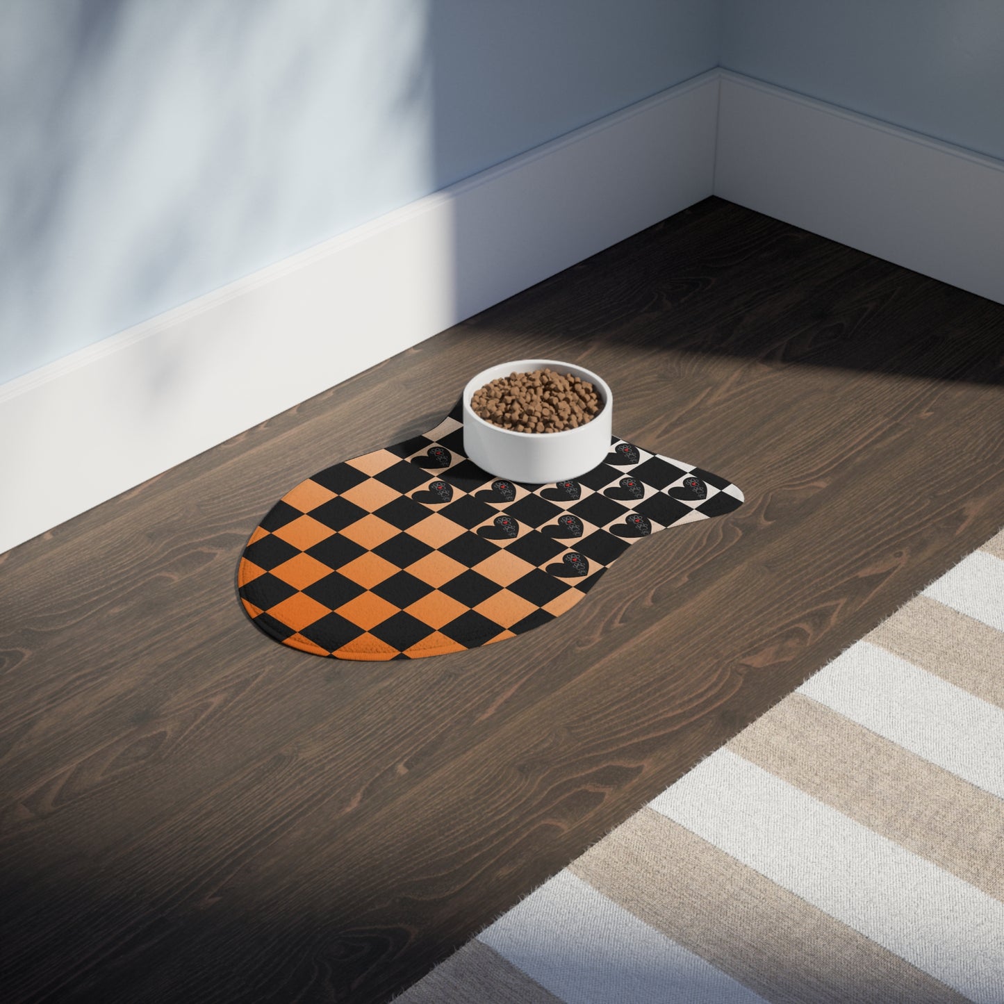 Stylish Pet Feeding Mats with Cute Heart Design, Dog Feeding Mat, Cat Feeding Place, Pet Accessories, Home Decor